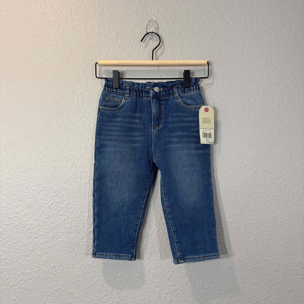 NWT Levi's Girl's Size 24M Blue High Loose Sherpa Lined Paper Bag Jeans